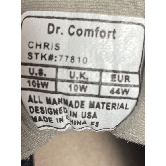 Dr. Comfort Chris 77810 Sneakers/Shoes~Men\'s 10.5 W Wide~Black/Gray NEW! main image 5